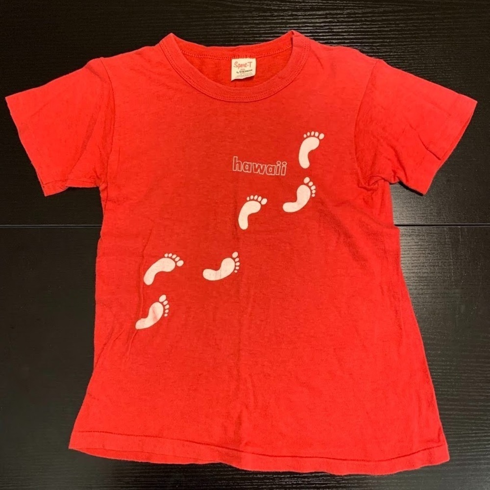 Vintage Sport-T Hawaii Red Graphic Print T-Shirt Single Stitch Youth Medium